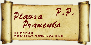 Plavša Pramenko vizit kartica